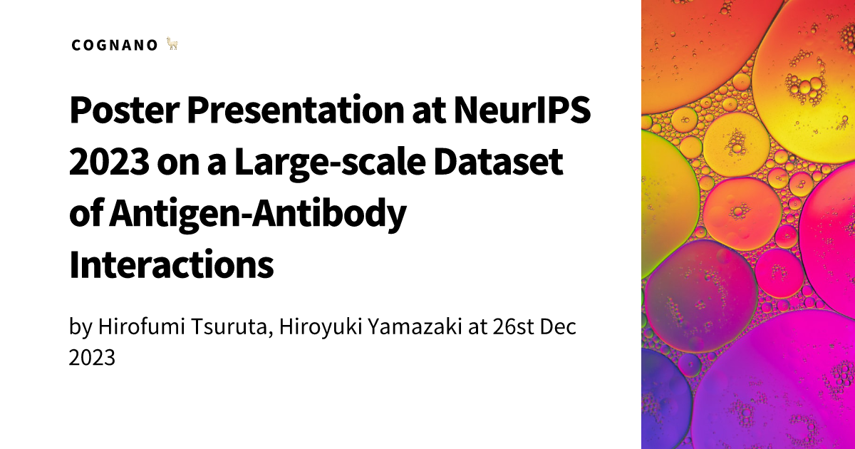 Poster Presentation at NeurIPS 2023 on a Largescale Dataset of Antigen